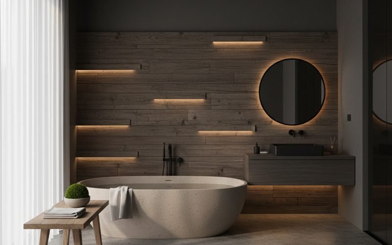 Paleta de colores: serenidad y contraste para un ambiente relajante