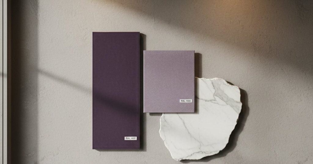 Morado en el baño: códigos RAL y cómo no pifiarla