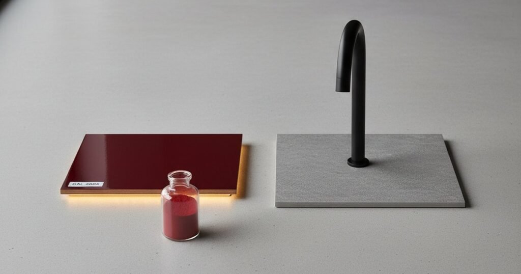 Rojo en el baño: el truco del 15% para no agobiar el espacio