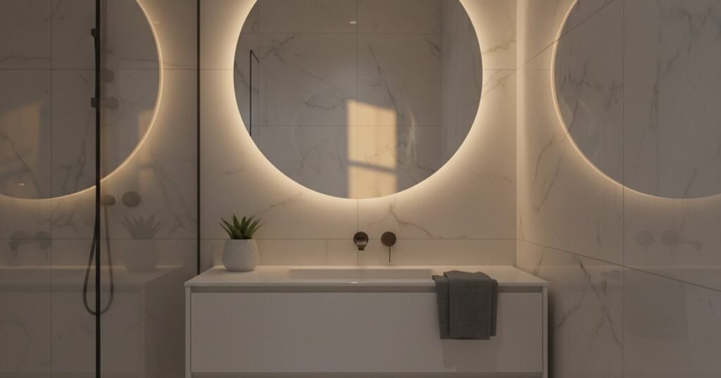 Baño sin luz natural: qué materiales elegir y qué evitar