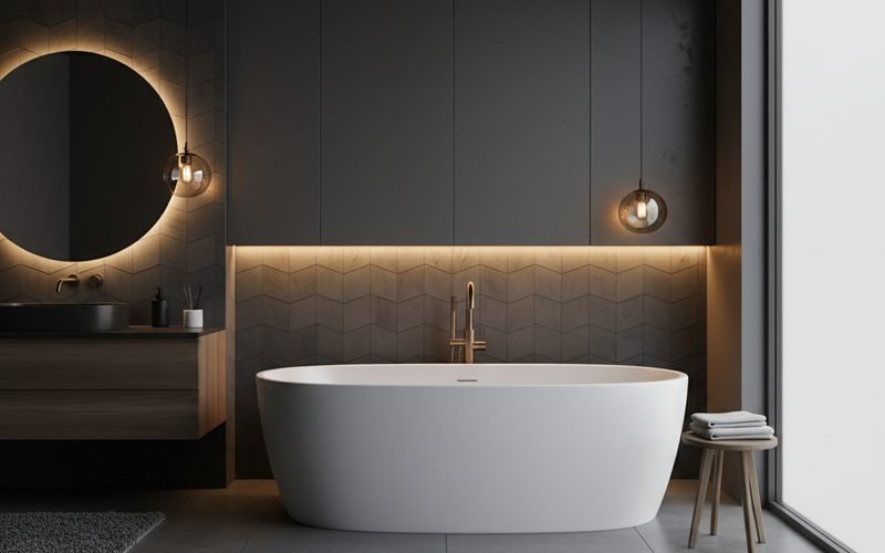 Papel pintado en el baño: vinílico o nada
