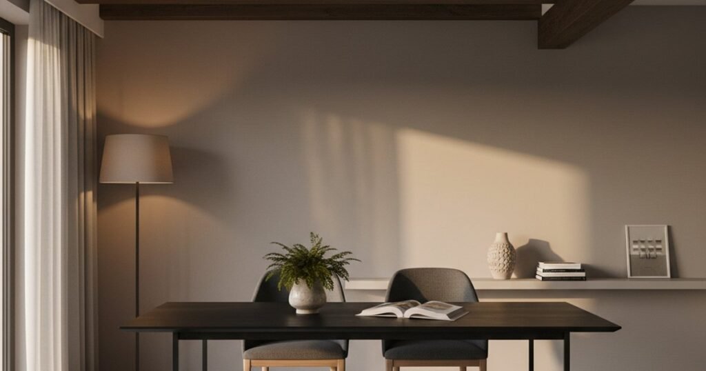 ¿Aguanta tu techo unas vigas de madera en el comedor?
