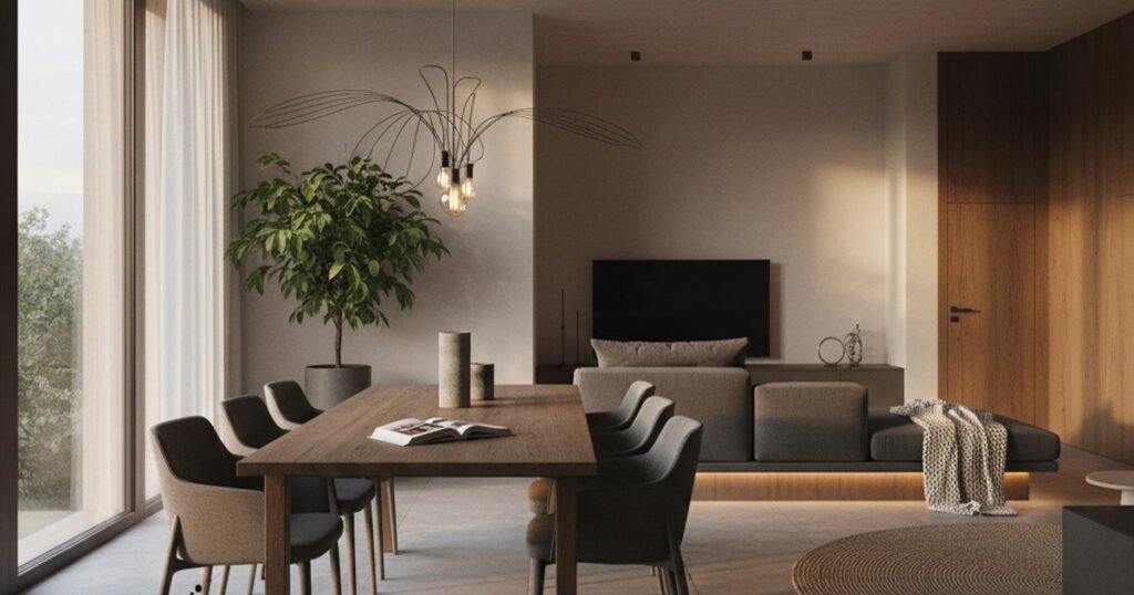 ¿Qué cabe en un comedor de planta abierta de 23,4 m²?