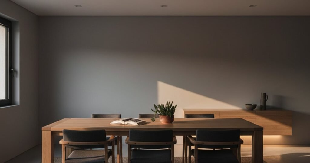 Comedor con techo bajo: cómo ganar altura sin obras
