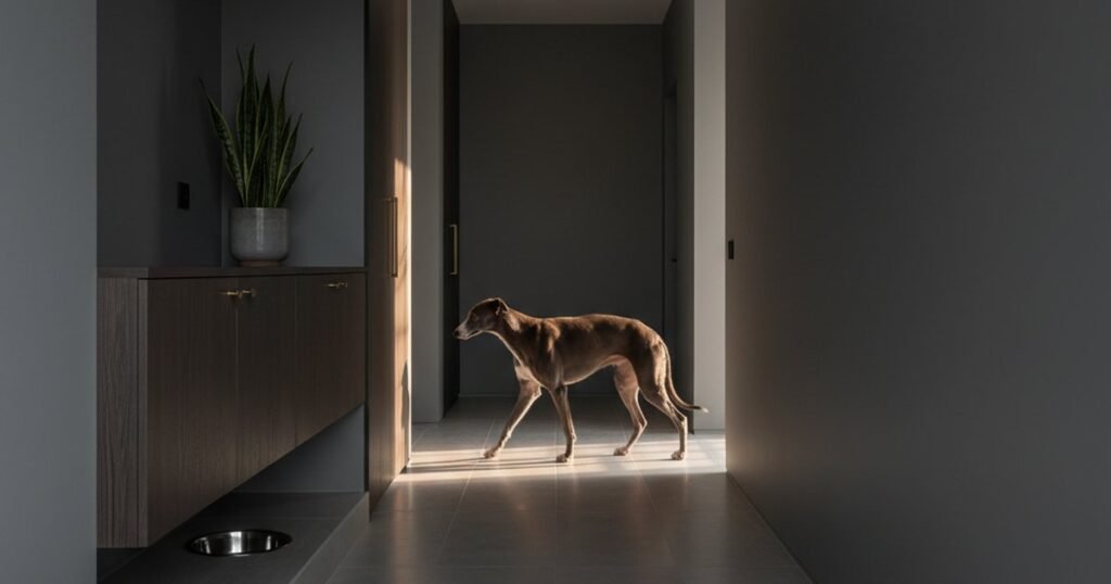 Pasillo con mascotas: cómo ganar espacio sin tropezar