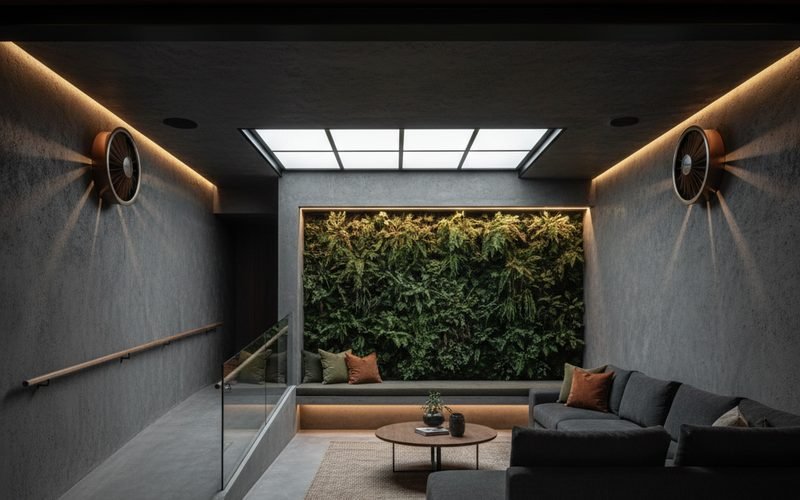Iluminación y ventilación: que no parezca un búnker