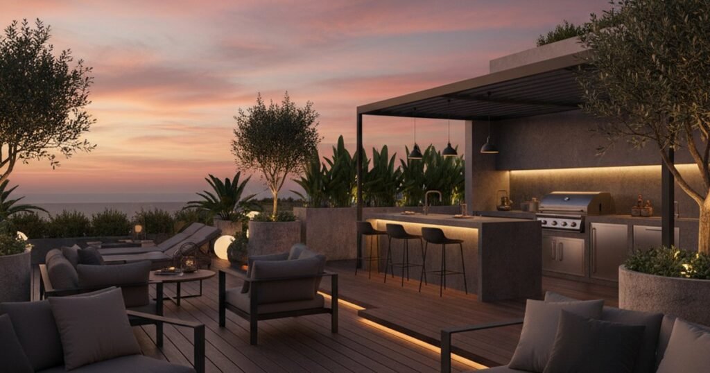 Cómo organizar 120m2 de terraza sin que parezca un páramo