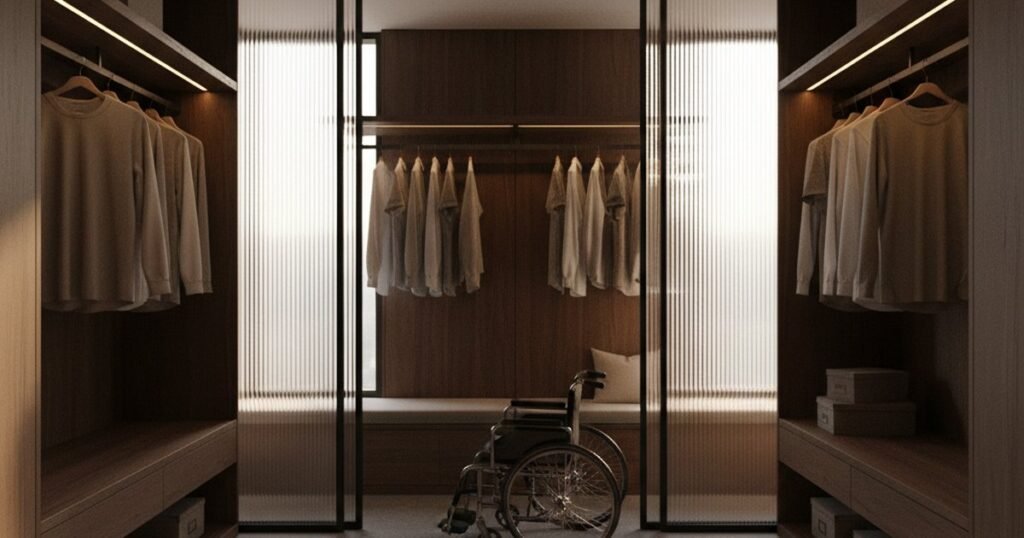 Cómo diseñar un vestidor accesible en poco espacio